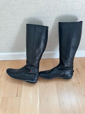 Gucci Black Leather Tall Riding Boots